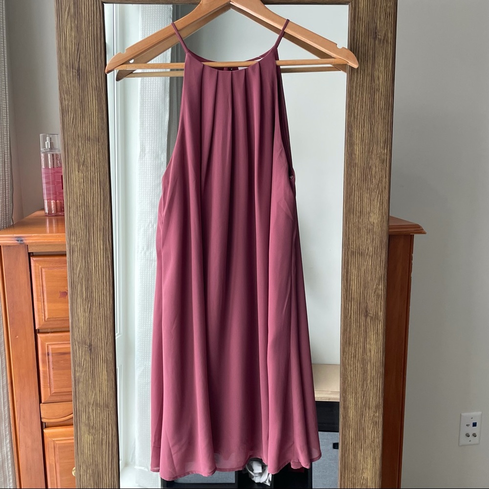 XS Dusty Rose colored shift dress *perfect graduation or wedding guest dress!*